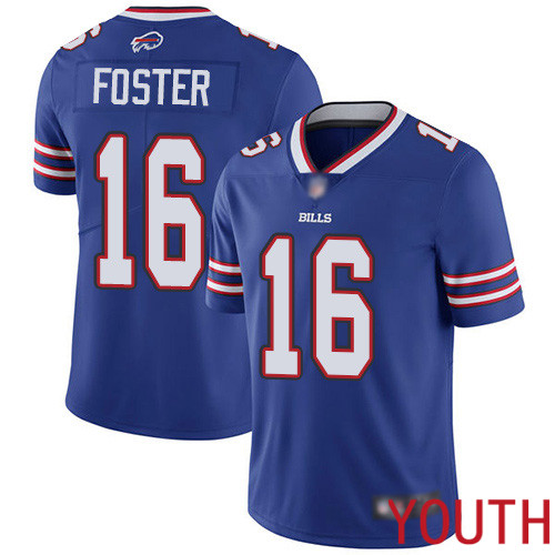 Youth Buffalo Bills #16 Robert Foster Royal Blue Team Color Vapor Untouchable Limited Player NFL Jersey->youth nfl jersey->Youth Jersey
